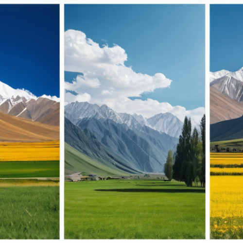 키르기스스탄 독립 역사 - Here are three detailed image prompts in English, designed to capture the essence of Kyrgyzstan as d...