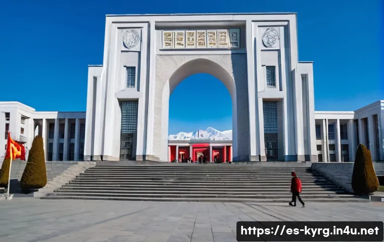 비슈케크 추천 관광지 - **Prompt 1: A Glimpse into Bishkek's Grand History and Architecture**
    A wide-angle, vibrant phot...